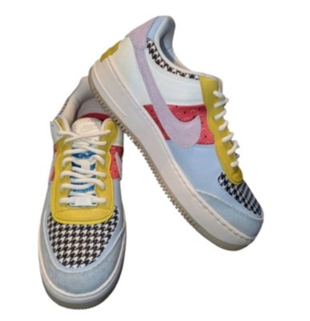 Nike Air Force 1 Shadow - 5 - DM8076-100 AF1 Patchwork Sail Blue Yellow Men 9.5